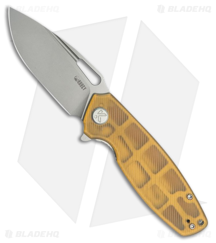 Kubey Tityus Liner Lock Knife Ultem (3.4" Bead Blast 14C28N)