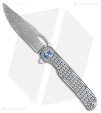 KB Knives Hydro Frame Lock Knife Diamond Textured Milled Titanium (3.2" SW)