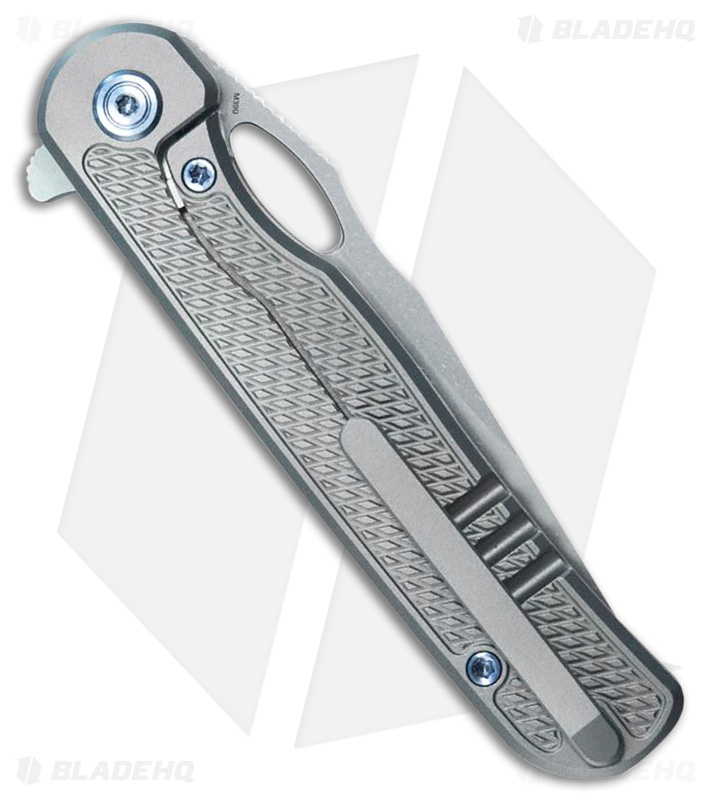 KB Knives Hydro Frame Lock Knife Diamond Textured Milled Titanium (3.2" SW)