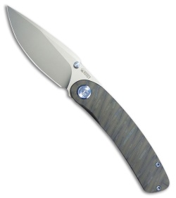 Kubey Knives Momentum Frame Lock Knife Flame Titanium (3.4" Bead Blast)