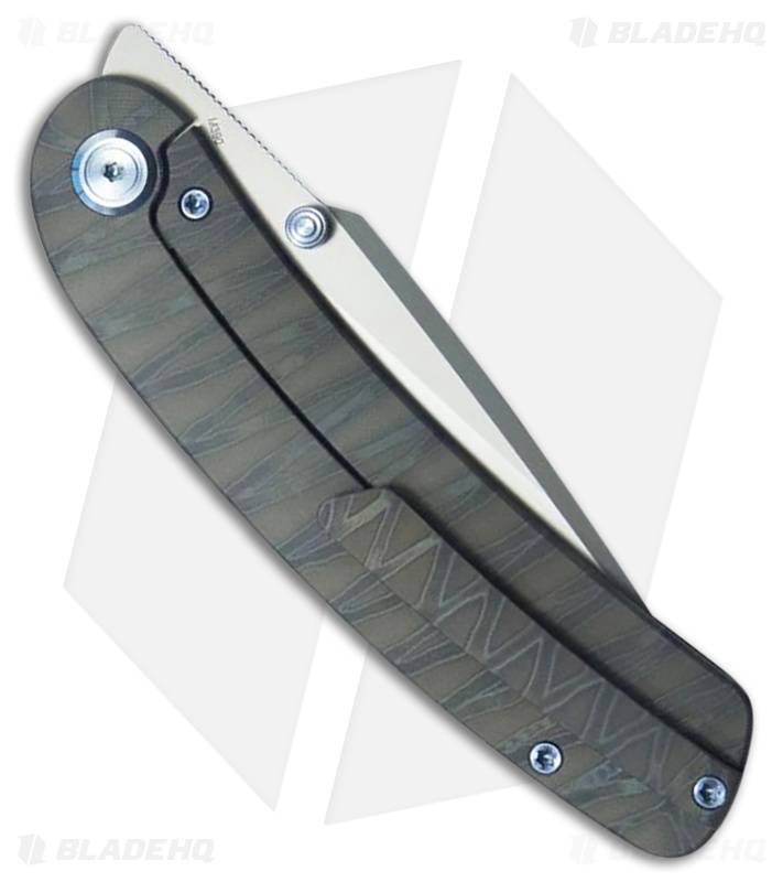 Kubey Knives Momentum Frame Lock Knife Flame Titanium (3.4" Bead Blast)