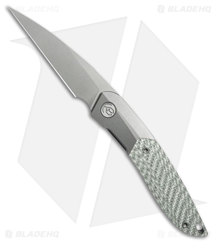 2WAY SPIKY Re:BORN 135g、165g SPY-V 180g Kubey Knives Spike Knife | Gray Ti/Silver Twill CF | BB