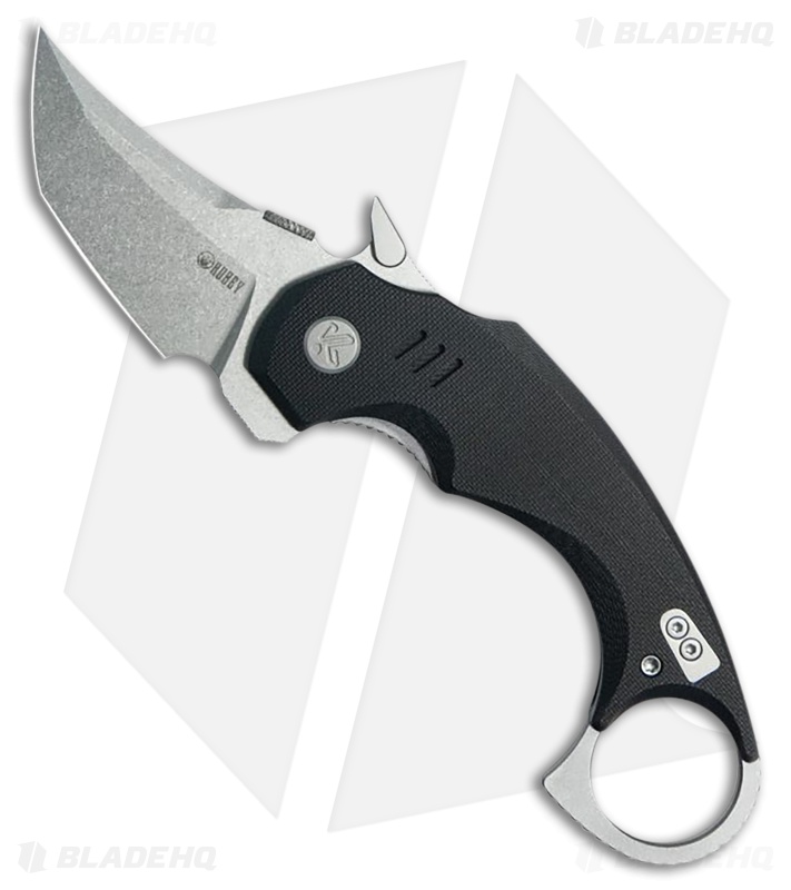 Kubey Knives Jaw Tanto Liner Lock Knife Black G-10 (2.5" SW)
