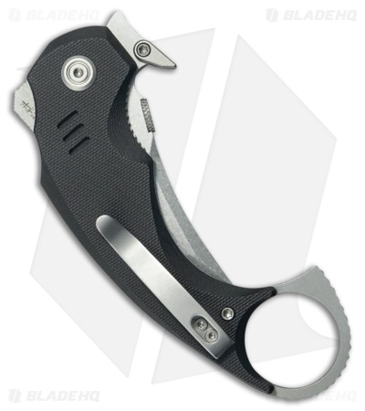 Kubey Knives Jaw Tanto Liner Lock Knife Black G-10 (2.5" SW)