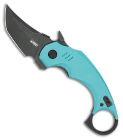 Kubey Knives Jaw Tanto Liner Lock Knife Tiffany Blue G-10 (2.5" Black SW)