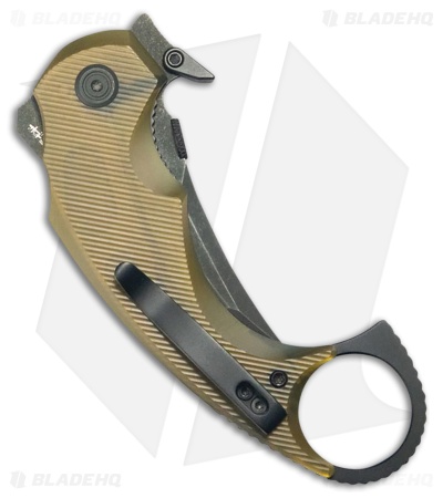 Kubey Knives Jaw Tanto Liner Lock Knife Ultem (2.5" Black SW)