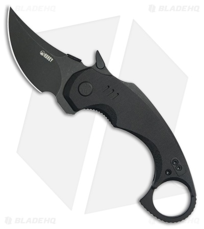 Kubey Knives Jaw Liner Lock Knife Black G-10 (2.5" Black SW)