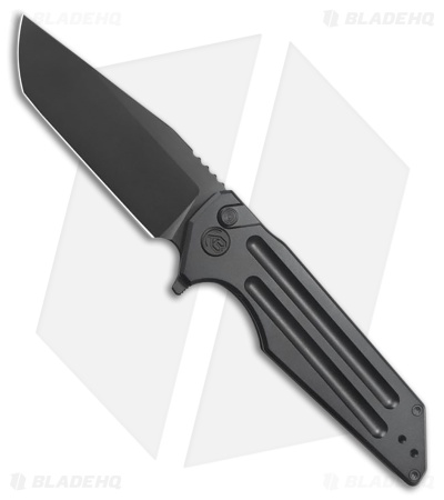 Kubey Knives Relentless Button Lock Knife Black Titanium (3.5" DLC)