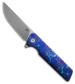 Tanto K くん Kansept Knives Anomaly Tanto Frame Lock Knife Timascus