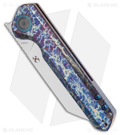 Kansept Knives Bulldozer Frame Lock Knife Lightning Strike Ti (3.5" Stonewash)