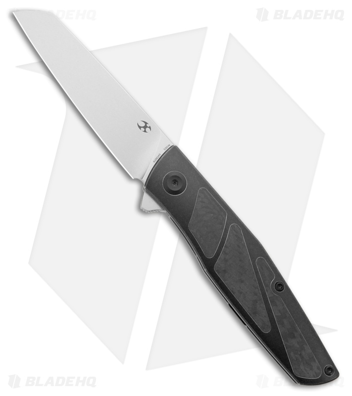 Kansept Knives Cru Knife Blackwash Titanium/Twill CF SW