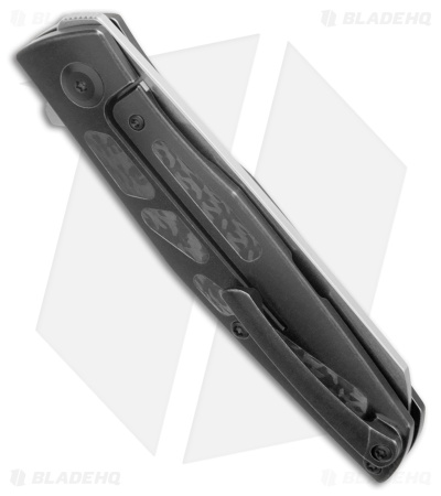 NOVITA 【 BLACK EDITION】 Kansept Knives Cru Knife Blackwash Titanium/Twill CF SW