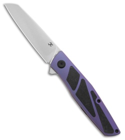 Kansept Knives Cru Knife Blackwash Titanium/Twill CF SW