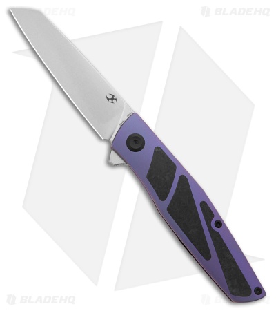 Kansept Knives Cru Knife Purple Anodized Ti/Shred CF