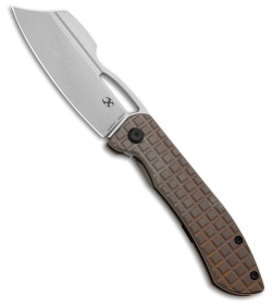 Kansept Knives Cru Knife Blackwash Titanium/Twill CF SW