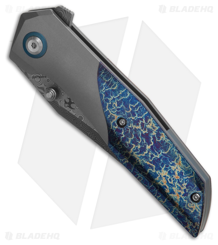 Kansept Knives Deadite Knife BB/Lightning Strike Ti Damascus