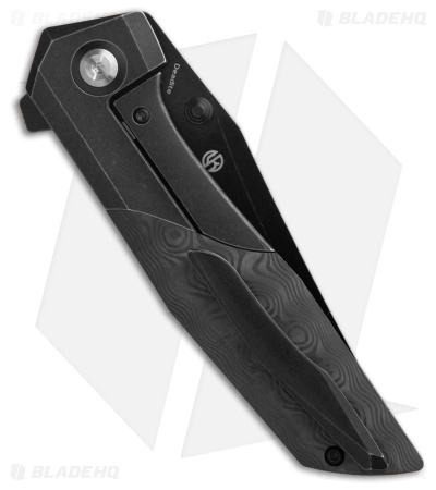 Kansept Knives Deadite Frame Lock Knife Blackwash Ti + Rose CF (3.5" Black SW)
