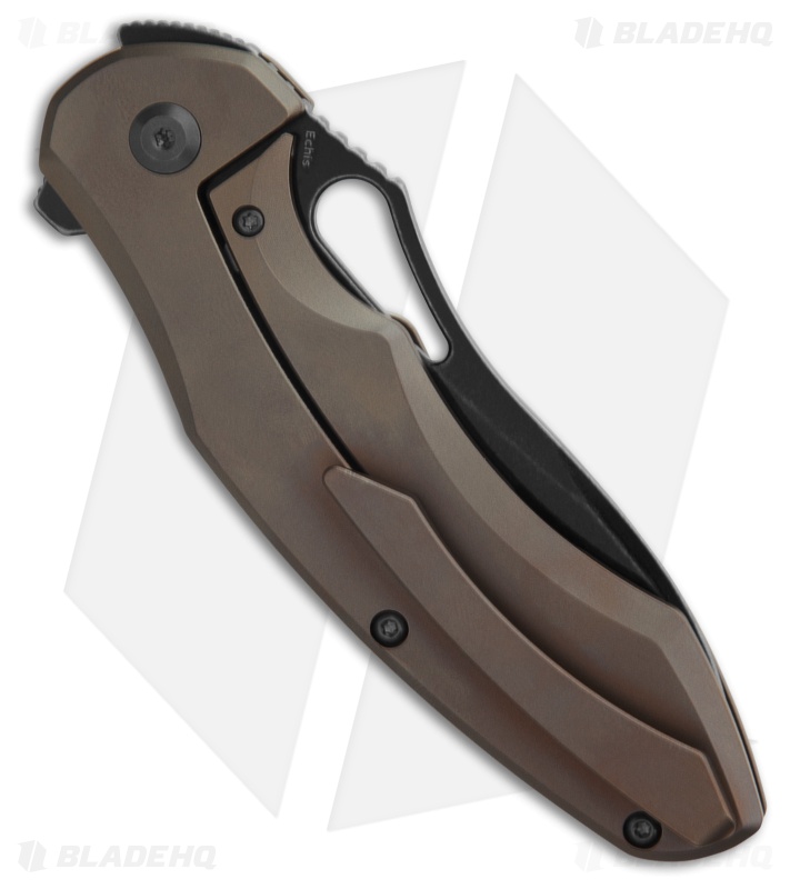 Kansept Knives Djinn Designs Echis Frame Lock Knife Titanium (3.5" Black SW)