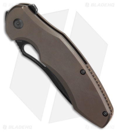Kansept Knives Djinn Designs Echis Frame Lock Knife Titanium (3.5" Black SW)