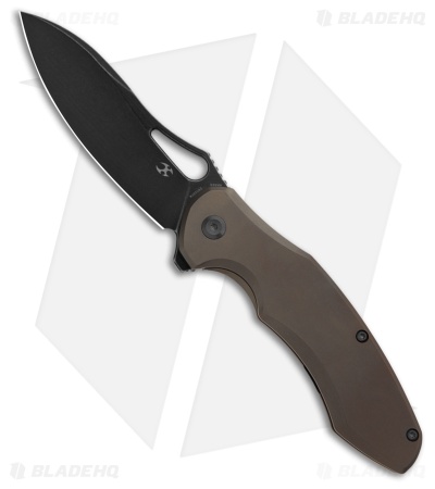 Kansept Knives Djinn Designs Echis Frame Lock Knife Titanium (3.5" Black SW)