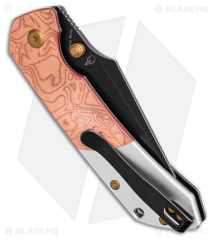 Kansept Knives Fenrir Button Lock Knife Copper Foil G-10