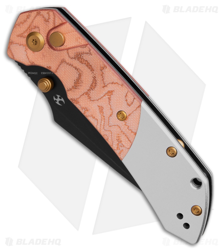 Kansept Knives Fenrir Button Lock Knife Copper Foil G-10