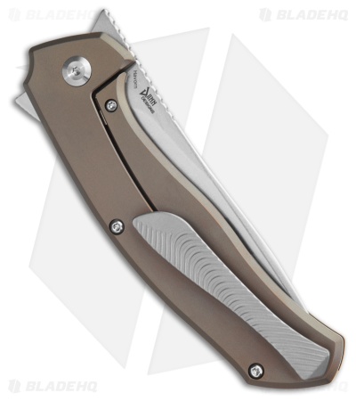 Kansept Knives HAVORN Frame Lock Knife Copper CF/Bronze Ti (3.4" Stonewash)