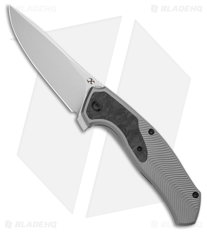 Kansept Knives HAVORN Frame Lock Knife Rose Pattern CF/ Ti (3.4" SW)
