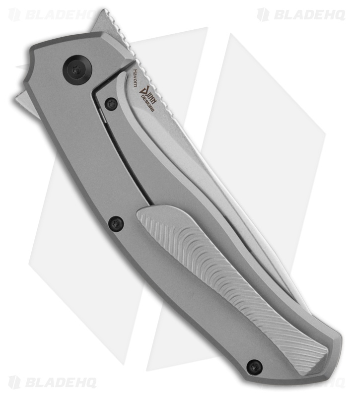 Kansept Knives HAVORN Frame Lock Knife Rose Pattern CF/ Ti (3.4" SW)