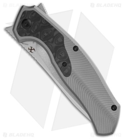 Kansept Knives HAVORN Frame Lock Knife Rose Pattern CF/ Ti (3.4" SW)