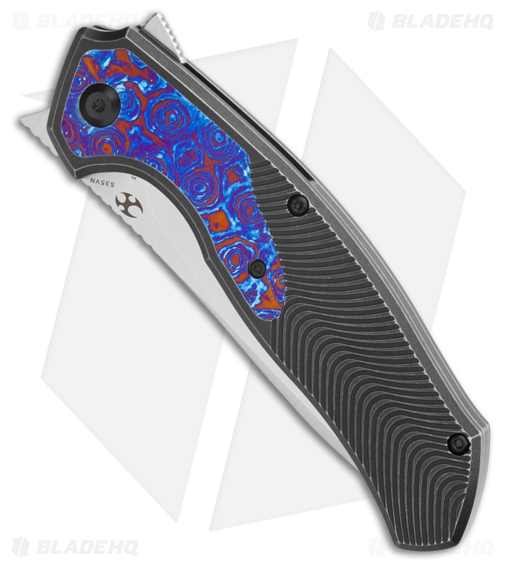 Kansept Knives HAVORN Knife | Timascus/Titanium + Satin