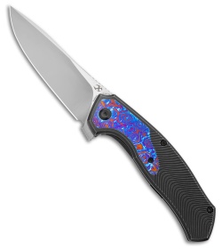 Kansept Knives HAVORN Frame Lock Knife Timascus/Titanium (3.4" Satin)