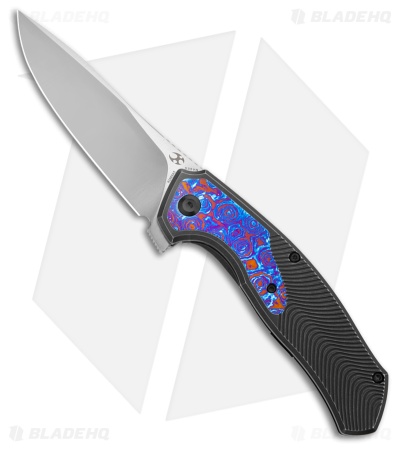 Kansept Knives HAVORN Frame Lock Knife Timascus/Titanium (3.4" Satin)