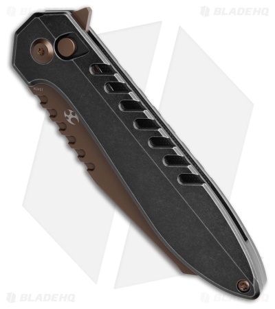Kansept Knives Kosame Button Lock Knife Blackwash Ti/G-10