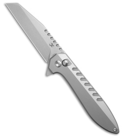 Kansept Knives Kosame Button Lock Knife Stonewash Ti/Jade G-10 (3.4" Stonewash)