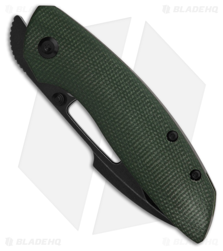 Kansept Knives Link Knife | Green Micarta/Ti + Black SW