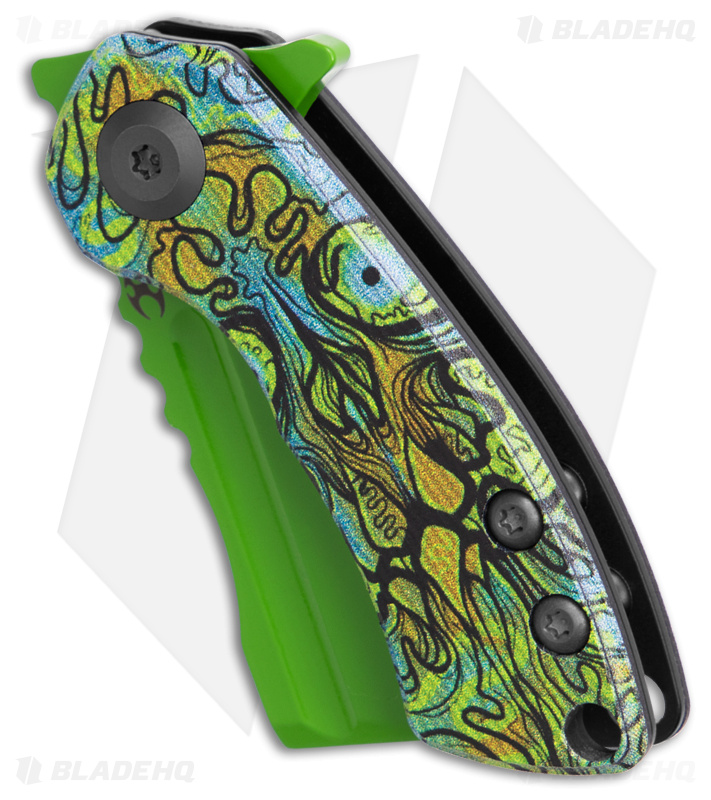 Kansept Mini Korvid Knife Undead G-10 + Green - Blade HQ
