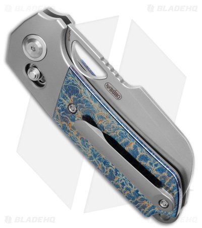 Kansept Knives Nahual Crossbar Lock Knife BB/Lightning Strike Ti (2.9" SW)