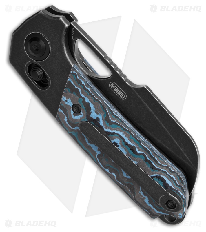Kansept Knives Nahual Crossbar Lock Knife Ti/Arctic Storm CF (2.9" Black SW )