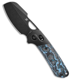 Kansept Knives Nahual Crossbar Lock Knife Ti/Arctic Storm CF (2.9" Black SW )