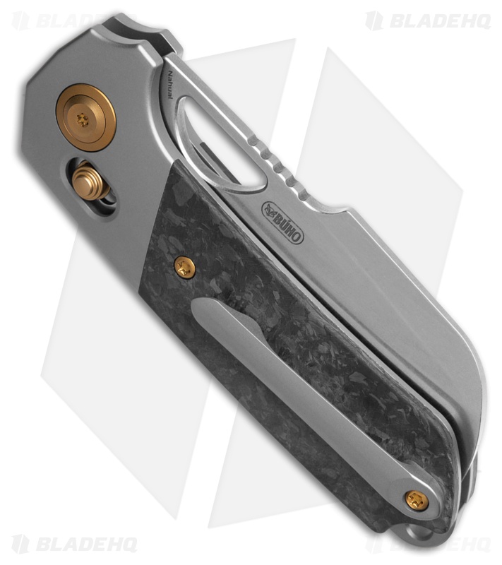 Kansept Knives Nahual Crossbar Lock Knife Ti/Shred Carbon Fiber (2.9" SW)
