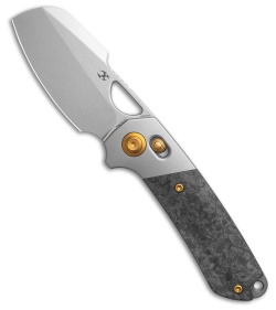 Kansept Knives Nahual Crossbar Lock Knife Ti/Shred Carbon Fiber (2.9" SW)