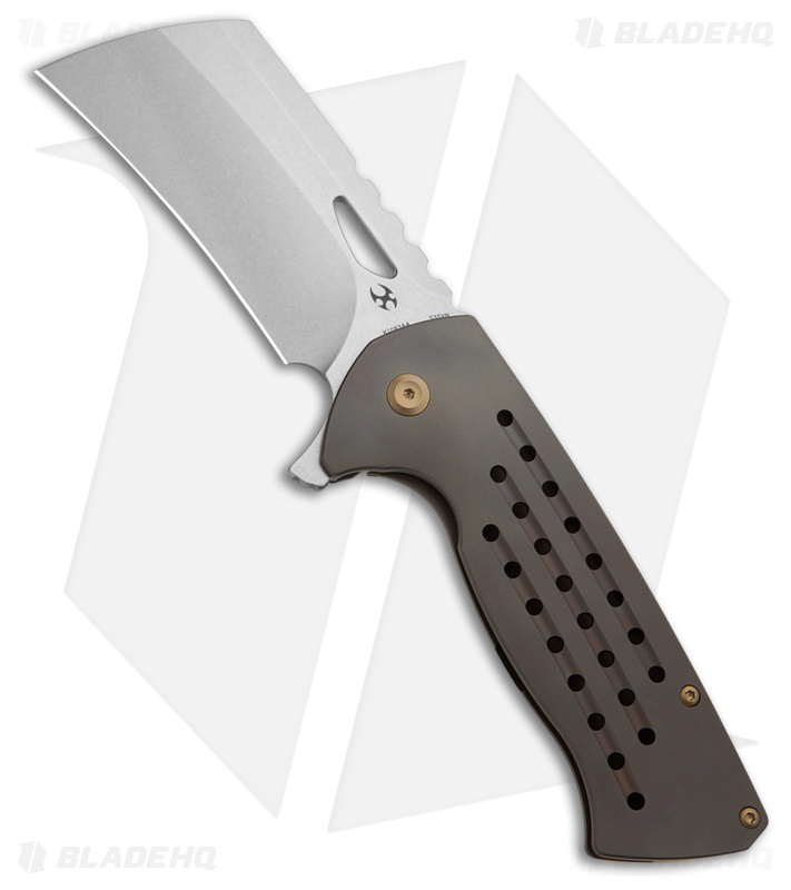 Kansept Knives Leviathan Knife Bronze Ti w/Holes SW