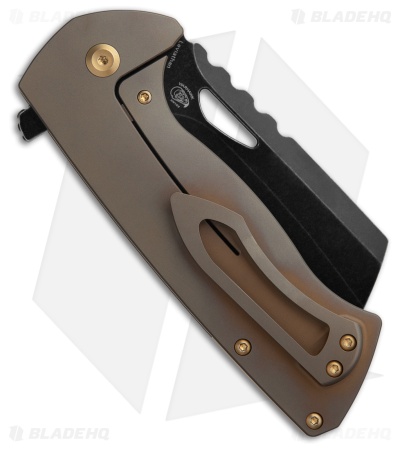Kansept Knives Leviathan Frame Lock Knife Bronze Titanium (3.9" SW S35VN)
