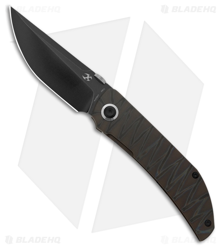 Kansept Knives Tarkin Knife Tiger Stripe Flamed Ti Black SW