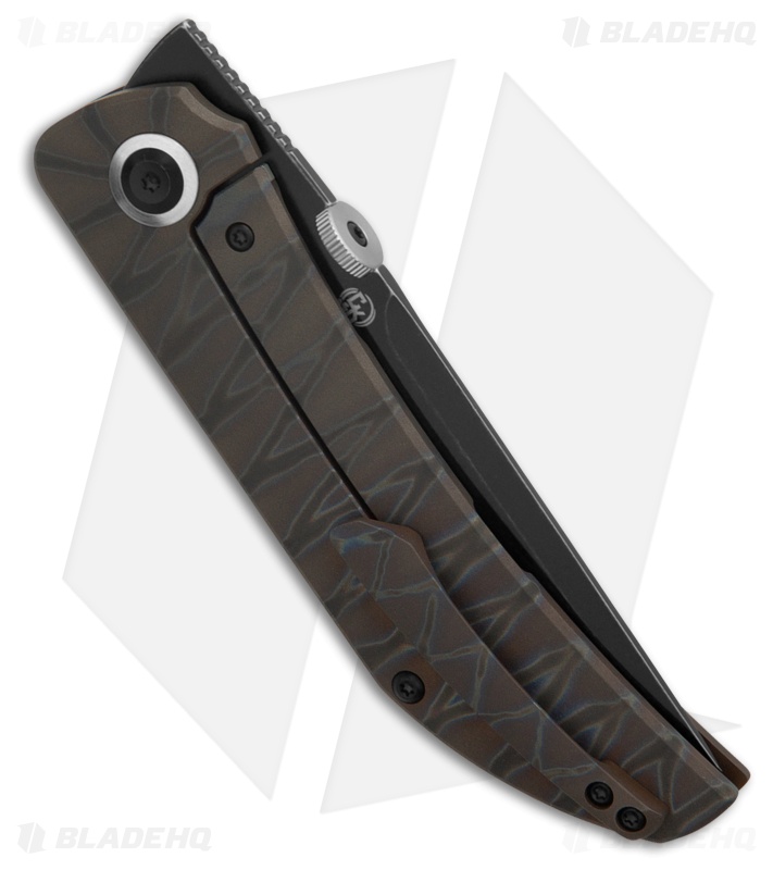 Kansept Knives Tarkin Knife Tiger Stripe Flamed Ti Black SW