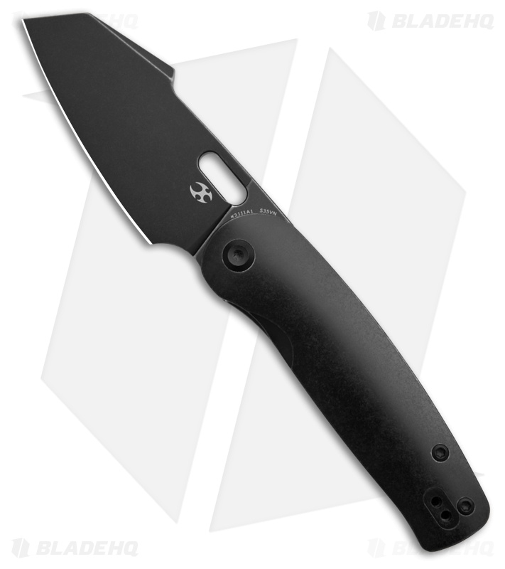 Kansept Orlok Liner Lock Knife Black Stonewashed Titanium (3" Black SW S35VN)