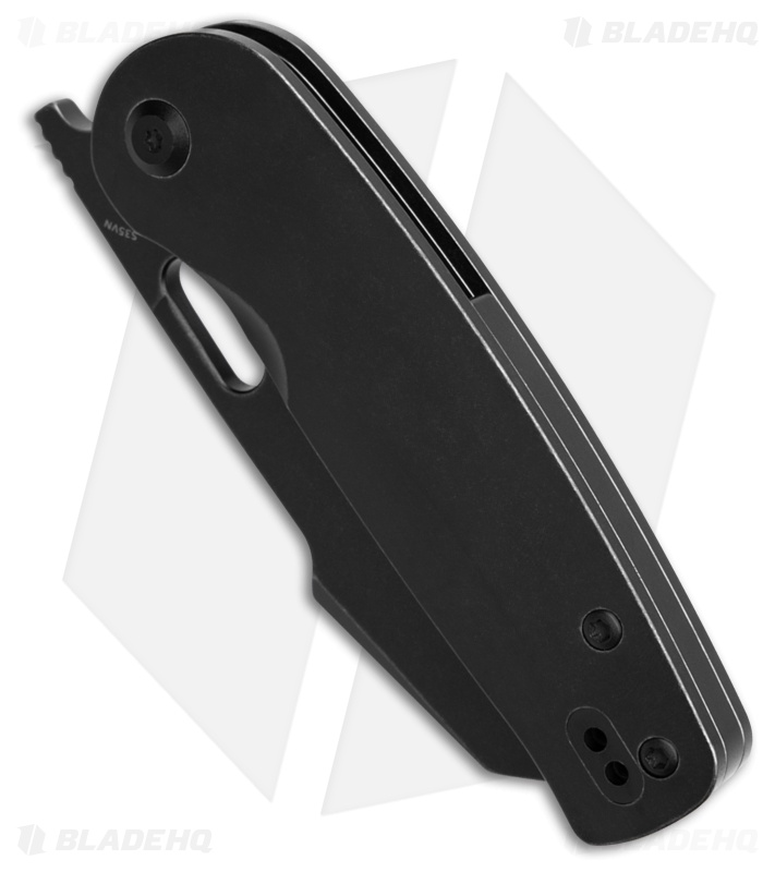 Kansept Orlok Liner Lock Knife Black Stonewashed Titanium (3" Black SW S35VN)