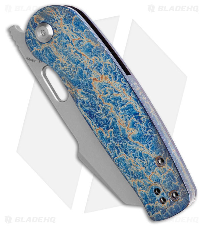 Kansept Orlok Liner Lock Knife Lightning Strike Titanium (3" SW S35VN)