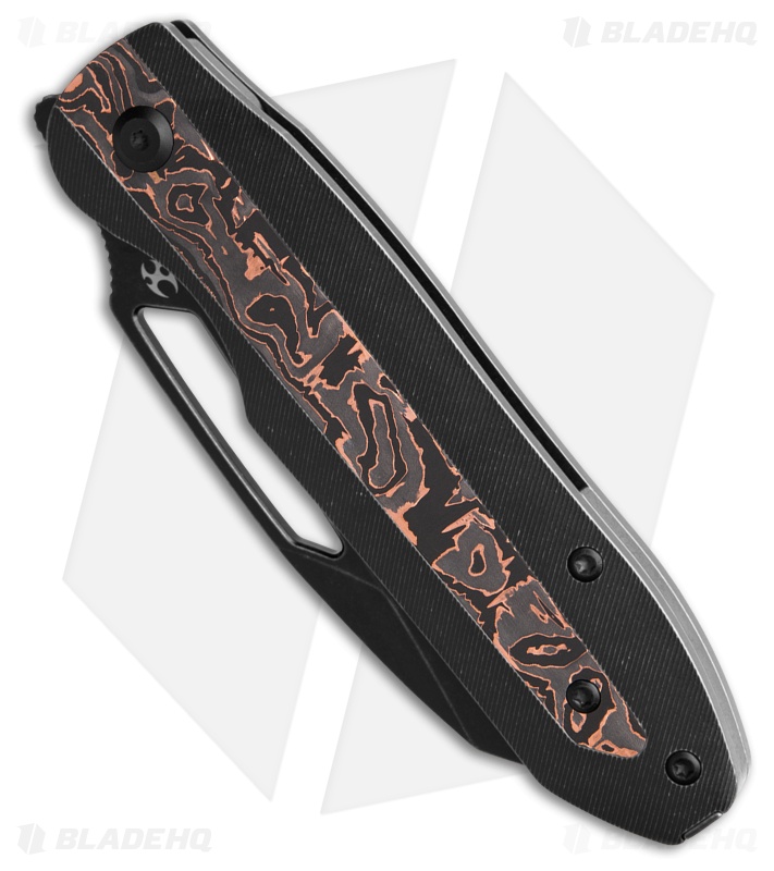 Kansept Knives Thunderhead Knife Black Ti Copper CF Black SW